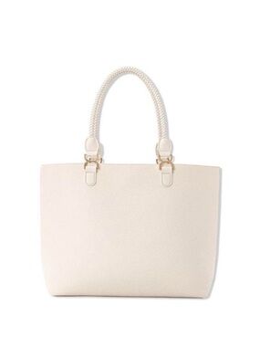 Ulta Beauty Cream Braided-Handle Tote